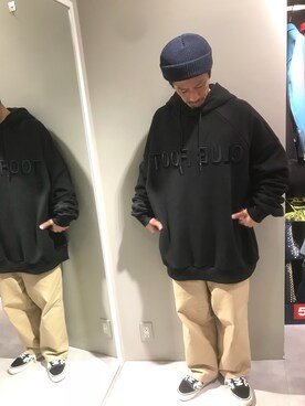 「DANKE SCHON（ダンケシェーン）のアイテム（パーカー）」を使った、LHP池袋スタッフ４さん（メンズ・170cm）の冬コーディネート