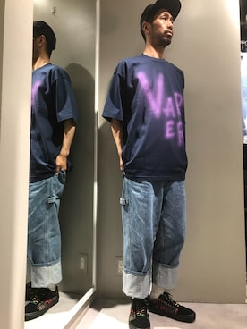 「soe（ソーイ）のアイテム（Tシャツ/カットソー）」を使った、LHP池袋スタッフ４さん（メンズ・170cm）の春コーディネート