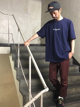 「RIPNDIP（リップンディップ）のアイテム（帽子）」を使った、LHP池袋スタッフ４さん（メンズ・170cm）の春コーディネート