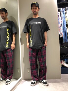 「KaneZ（ケインズ）のアイテム（キャップ）」を使った、LHP池袋スタッフ４さん（メンズ・170cm）の春コーディネート