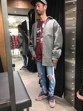「L.H.P Private Brand（エルエイチピープライベートブランド）のアイテム（パンツ）」を使った、LHP池袋スタッフ４さん（メンズ・170cm）の冬コーディネート