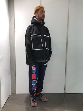 「WHITELAND（ホワイトランド）のアイテム（ブルゾン）」を使った、LHP池袋スタッフ４さん（メンズ・170cm）の冬コーディネート