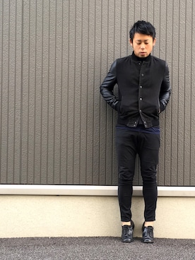 「TOPMAN（トップマン）のアイテム（ブルゾン）」を使った、ShiNichiさん（メンズ・173cm）の冬コーディネート
