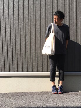 「アイテム（エコバッグ/サブバッグ）」を使った、ShiNichiさん（メンズ・173cm）の秋コーディネート