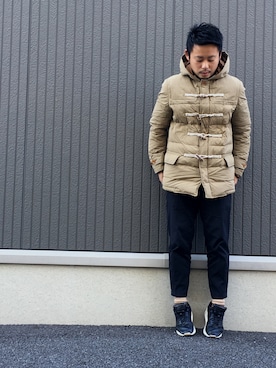 「Paul Smith（ポールスミス）のアイテム（ダウンジャケット/コート）」を使った、ShiNichiさん（メンズ・173cm）の冬コーディネート