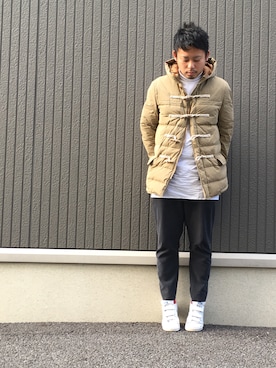 「Paul Smith（ポールスミス）のアイテム（ダウンジャケット/コート）」を使った、ShiNichiさん（メンズ・173cm）の冬コーディネート