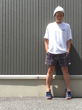 「JOURNAL STANDARD relume（ジャーナルスタンダード　レリューム）のアイテム（ニットキャップ/ビーニー）」を使った、ShiNichiさん（メンズ・173cm）の夏コーディネート