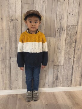 yusyu☺︎︎✩︎さん（キッズ・100cm）の冬コーディネート