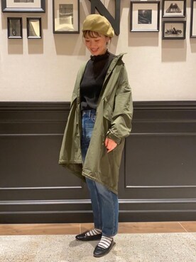 「でにむ」｜「アイテム（モッズコート）」を使った、coen  inoさん（レディース・169cm）の秋コーディネート