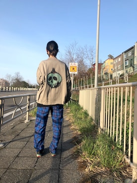 「THREE FACE（スリーフェイス）のアイテム」を使った、Kennyさん（レディース・168cm）の春コーディネート