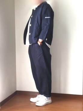 「POU DOU DOU（プードゥドゥ）のアイテム（その他アウター）」を使った、た ま 子 🥚さん（レディース・155cm）の春コーディネート
