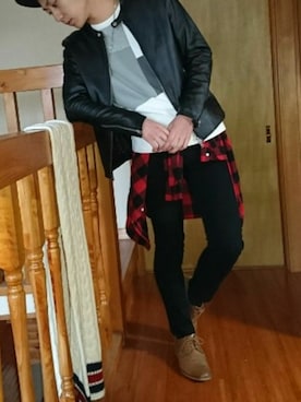 「tk.TAKEO KIKUCHI」｜有紀さん（メンズ・180cm・10代）の冬コーディネート