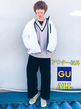 「MinoriTY（マイノリティ）のアイテム（ブルゾン）」を使った、fuma<GUstylist>さん（メンズ・175cm）の冬コーディネート