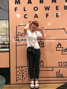 「Marc by Marc Jacobs（マークバイマークジェイコブス）のアイテム（シューズ）」を使った、ほしもとさん（レディース・162cm）の夏コーディネート