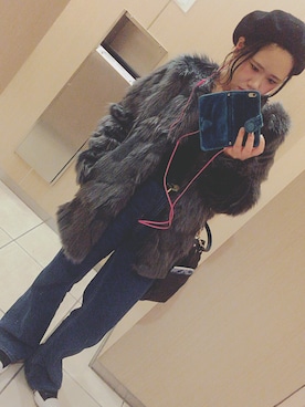 「DHOLIC（ディーホリック）のアイテム（その他アウター）」を使った、Ａｓａｅさん（レディース・156cm）の冬コーディネート