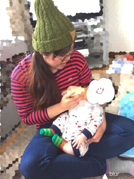 「チャイハネ（チャイハネ）のアイテム（ニットキャップ/ビーニー）」を使った、さおちんさん（レディース・165cm）の冬コーディネート