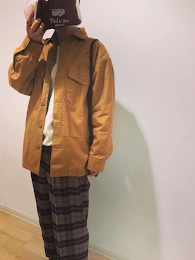 「MERLOT（メルロー）のアイテム（その他アウター）」を使った、Noaゴーローさん（レディース・165cm）の秋コーディネート