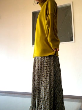 「マスタードイエロー」｜Noaゴーローさん（レディース・165cm）の秋コーディネート