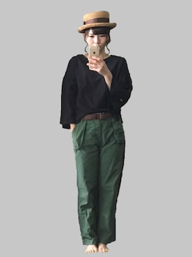 「FREAK'S STORE（フリークスストア）のFREDRIK PACKERS/フレドリックパッカーズ 別注500D DAY PACK （バックパック/リュック）」を使った、はーさんさん（レディース・158cm）の春コーディネート