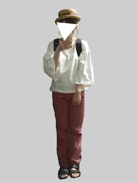 「FREAK'S STORE（フリークスストア）のFREDRIK PACKERS/フレドリックパッカーズ 別注500D DAY PACK （バックパック/リュック）」を使った、はーさんさん（レディース・158cm）の春コーディネート