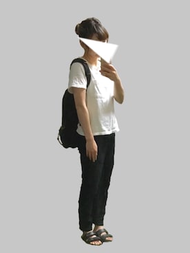 「FREAK'S STORE（フリークスストア）のFREDRIK PACKERS/フレドリックパッカーズ 別注500D DAY PACK （バックパック/リュック）」を使った、はーさんさん（レディース・158cm）の春コーディネート