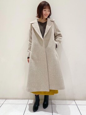 「EMMEL REFINES（エメルリファインズ）のアイテム（その他アウター）」を使った、Miku Sugimotoさん（レディース・157cm）の冬コーディネート