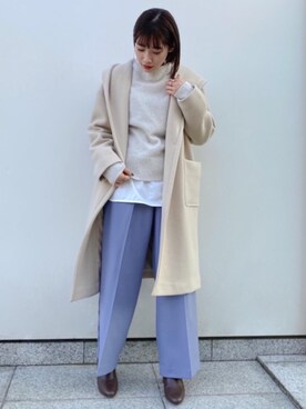 「green label relaxing（グリーンレーベルリラクシング）のアイテム（その他アウター）」を使った、Miku Sugimotoさん（レディース・157cm）の冬コーディネート