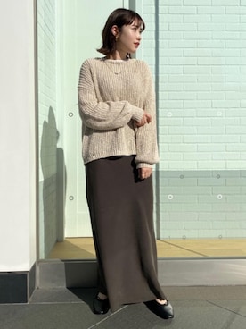 「green label relaxing（グリーンレーベルリラクシング）のアイテム（その他アウター）」を使った、Miku Sugimotoさん（レディース・157cm）の冬コーディネート