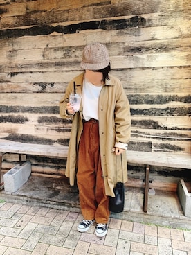 「CONVERSE（コンバース）のALL STAR HI（スニーカー）」を使った、鮒さん（レディース・153cm）の冬コーディネート