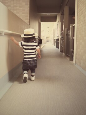 「ミッキー」｜RSKKさん（キッズ・70cm）の夏コーディネート