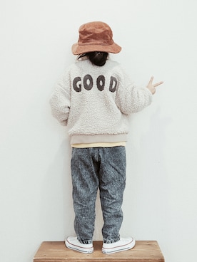 「BRIXTON（ブリクストン）のアイテム」を使った、RSKKさん（キッズ・110cm）の秋コーディネート