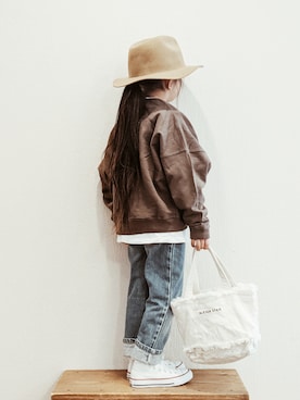 「AZUL by moussy（アズールバイマウジー）のアイテム」を使った、RSKKさん（キッズ・110cm）の春コーディネート