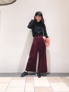 中川真梨さん（レディース・168cm）の秋コーディネート