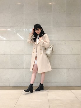 「MERCURYDUO（マーキュリーデュオ）のアイテム（その他パンツ）」を使った、中川真梨さん（レディース・168cm）の春コーディネート