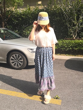 「日系极简」｜「アイテム（サンダル）」を使った、kangyaさん（レディース・168cm）の夏コーディネート