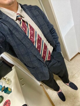 「アイテム（フォーマルスーツ/小物）」を使った、Hodakさん（メンズ・173cm・20代）の冬コーディネート