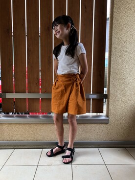 「theory（セオリー）のアイテム（トップス）」を使った、ronさん（キッズ・130cm）の夏コーディネート