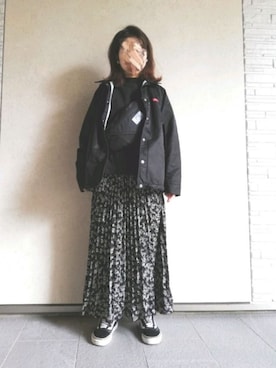 「MILKFED.」｜「アイテム（ナイロンジャケット）」を使った、annさん（レディース・157cm）の冬コーディネート
