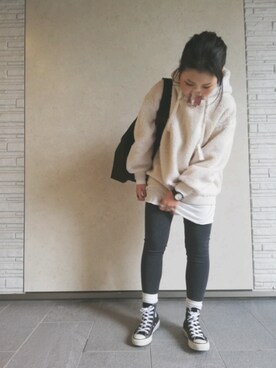 「福袋コーデ」｜「アイテム（バッグ）」を使った、annさん（レディース・157cm）の冬コーディネート