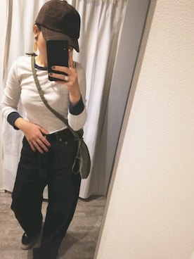 「SEVENDAYS=SUNDAY（セブンデイズサンデイ）のアイテム（キャップ）」を使った、annさん（レディース・157cm）の秋コーディネート