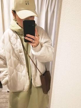 「ピスタチオ」｜「アイテム（ブルゾン）」を使った、annさん（レディース・157cm）の秋コーディネート