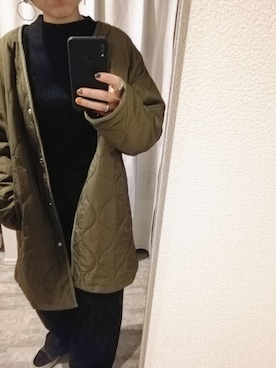 「キルティングコート」｜annさん（レディース・157cm）の冬コーディネート