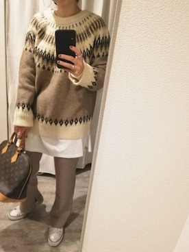 「ヴィトンバッグ」｜annさん（レディース・157cm）の冬コーディネート
