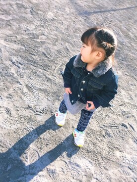 「babygap」｜「アイテム（デニムジャケット）」を使った、rinka♡さん（キッズ・80cm）の春コーディネート