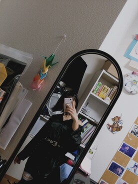 「やみかわいい」｜ももきゅさん（レディース・154cm）の秋コーディネート