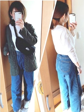 「ノースフェイス」｜かなっぺさん（レディース・166cm）の冬コーディネート