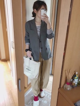 「ポーター」｜「アイテム（ジャケット/アウター）」を使った、かなっぺさん（レディース・166cm）の春コーディネート