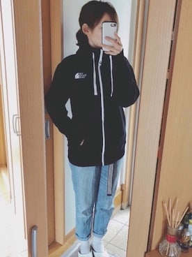 「THE NORTH FACE（ザノースフェイス）のREARVIEW FULLZIP HOODIE（パーカー）」を使った、かなっぺさん（レディース・166cm）の春コーディネート