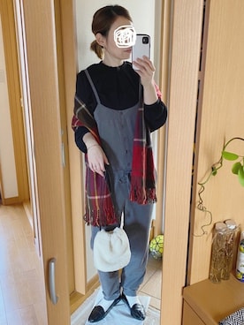 「レプシィム(LEPSIM)」｜「アイテム（オールインワン・サロペット）」を使った、かなっぺさん（レディース・166cm）の秋コーディネート
