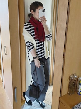 「無印良品」｜かなっぺさん（レディース・166cm）の冬コーディネート